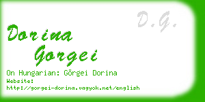 dorina gorgei business card